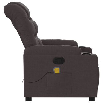 Massagestoel verstelbaar stof donkerbruin 8