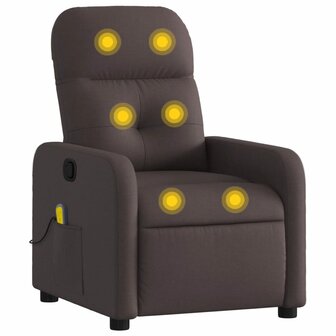 Massagestoel verstelbaar stof donkerbruin 2