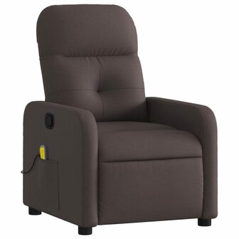Massagestoel verstelbaar stof donkerbruin 3