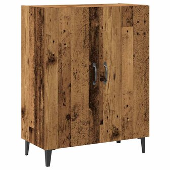 Dressoir met wandkast bewerkt hout oud houtkleurig 4