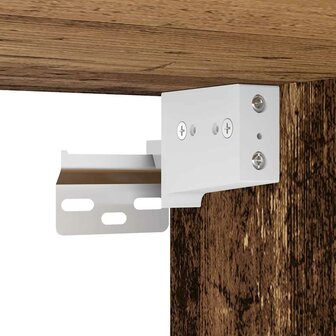 Dressoir met wandkast bewerkt hout oud houtkleurig 8