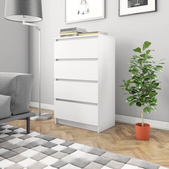 Dressoir 60x35x98,5 cm bewerkt hout wit 1