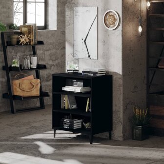Dressoir 57x35x70 cm bewerkt hout zwart 1