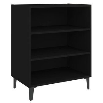 Dressoir 57x35x70 cm bewerkt hout zwart 2