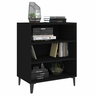Dressoir 57x35x70 cm bewerkt hout zwart 3
