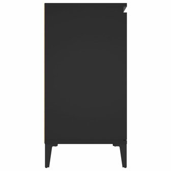 Dressoir 104x35x70 cm bewerkt hout zwart 6