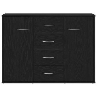 Dressoir 88x30x64 cm bewerkt hout zwart eikenkleurig 6