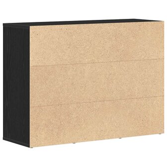 Dressoir 88x30x64 cm bewerkt hout zwart eikenkleurig 8