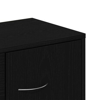Dressoir 88x30x64 cm bewerkt hout zwart eikenkleurig 9
