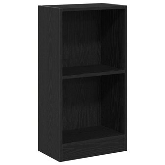 Boekenkast 40x24x76 cm spaanplaat zwart eikenkleurig 2