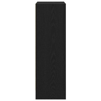 Boekenkast 40x24x76 cm spaanplaat zwart eikenkleurig 6