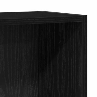 Boekenkast 40x24x76 cm spaanplaat zwart eikenkleurig 8