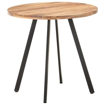 Eettafel 80 cm massief acaciahout 5