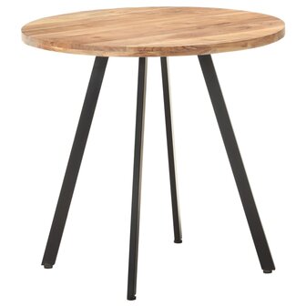 Eettafel 80 cm massief acaciahout 7