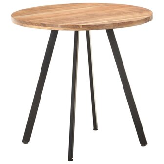 Eettafel 80 cm massief acaciahout 8