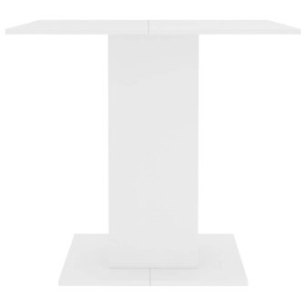 Eettafel 80x80x75 cm bewerkt hout wit 4