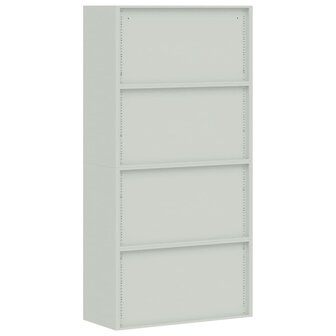 Archiefkast 90x40x180 cm staal lichtgrijs 6