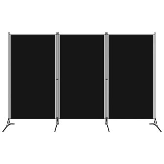 Kamerscherm met 3 panelen 260x180 cm zwart  1