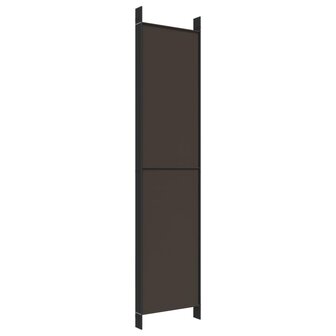 Kamerscherm met 6 panelen 300x220 cm stof bruin 6