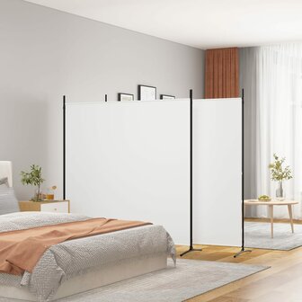  Kamerscherm met 3 panelen 525x180 cm stof wit 1