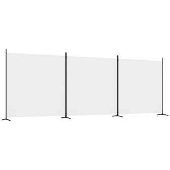  Kamerscherm met 3 panelen 525x180 cm stof wit 2