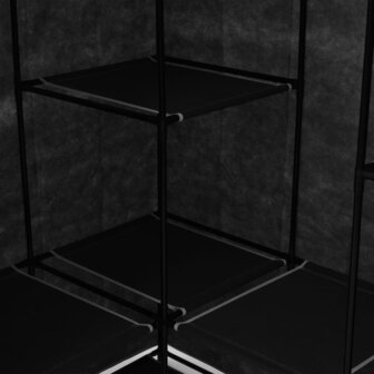 Hoekkledingkast 130x87x169 cm zwart 6