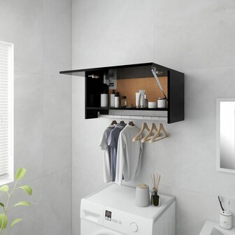 Kledingkast 70x32,5x35 cm bewerkt hout zwart 1