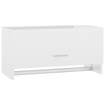 Kledingkast 70x32,5x35 cm bewerkt hout hoogglans wit 2