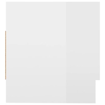 Kledingkast 70x32,5x35 cm bewerkt hout hoogglans wit 7