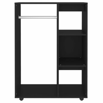 Kledingkast 80x40x110 cm bewerkt hout zwart 5
