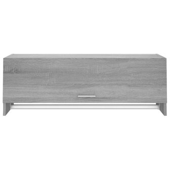 Kledingkast 100x32,5x35 cm bewerkt hout grijs sonoma eikenkleur 3