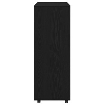 Kledingkast 80x40x110 cm bewerkt hout zwart eikenkleur 6