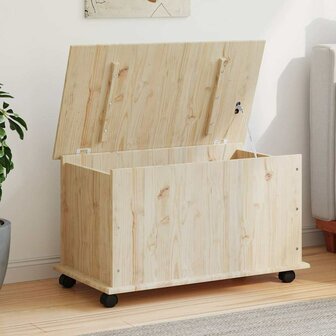 Opbergkist met wielen ALTA 73x39,5x43 cm massief grenenhout 1