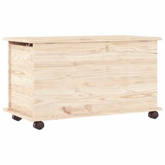 Opbergkist met wielen ALTA 73x39,5x43 cm massief grenenhout 4