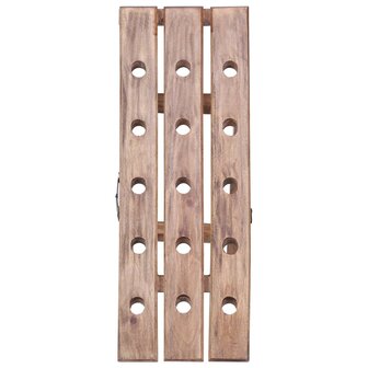Wijnrek voor 15 flessen 26x50x70 cm massief mahoniehout 2