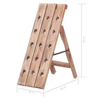 Wijnrek voor 15 flessen 26x50x70 cm massief mahoniehout 9