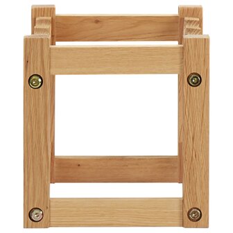 Wijnrek voor 6 flessen 37x21x21 cm massief eikenhout 3