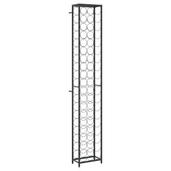 Wijnrek voor 57 flessen 34x18x200 cm smeedijzer zwart 2