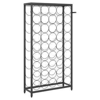Wijnrek voor 45 flessen 54x18x100 cm smeedijzer zwart 5
