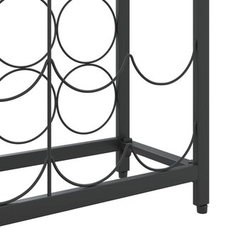Wijnrek voor 45 flessen 54x18x100 cm smeedijzer zwart 6