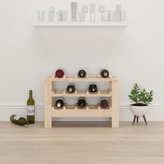 Wijnrek 61,5x30x42 cm massief grenenhout bruin 3