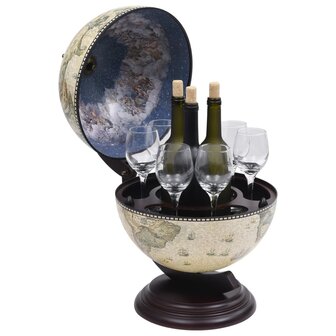 Globebar tafelmodel eucalyptushout groen 3