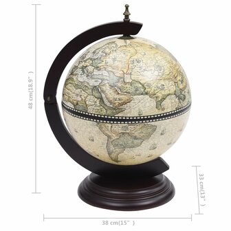 Globebar tafelmodel eucalyptushout groen 8