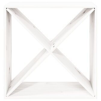 Wijnkast 62x25x62 cm massief grenenhout wit 5