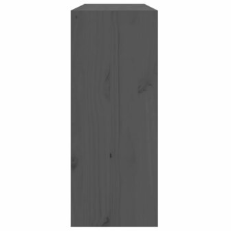 Wijnkast 62x25x62 cm massief grenenhout grijs 6