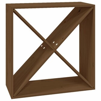 Wijnkast 62x25x62 cm massief grenenhout honingbruin 2