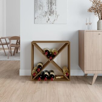 Wijnkast 62x25x62 cm massief grenenhout honingbruin 3