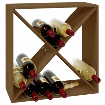 Wijnkast 62x25x62 cm massief grenenhout honingbruin 4