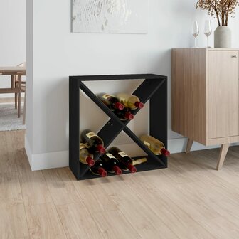 Wijnkast 62x25x62 cm massief grenenhout zwart 1
