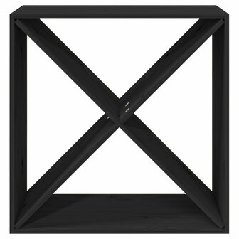Wijnkast 62x25x62 cm massief grenenhout zwart 5